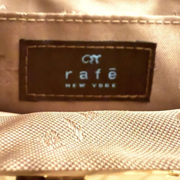 Rafe evening pink & silver jacquard.kiss lock purse clutch w beading VINTAGE - Picture 11 of 13